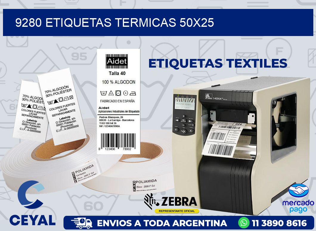 9280 ETIQUETAS TERMICAS 50X25