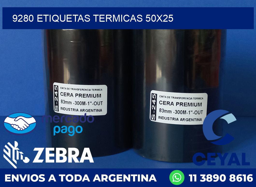 9280 ETIQUETAS TERMICAS 50X25