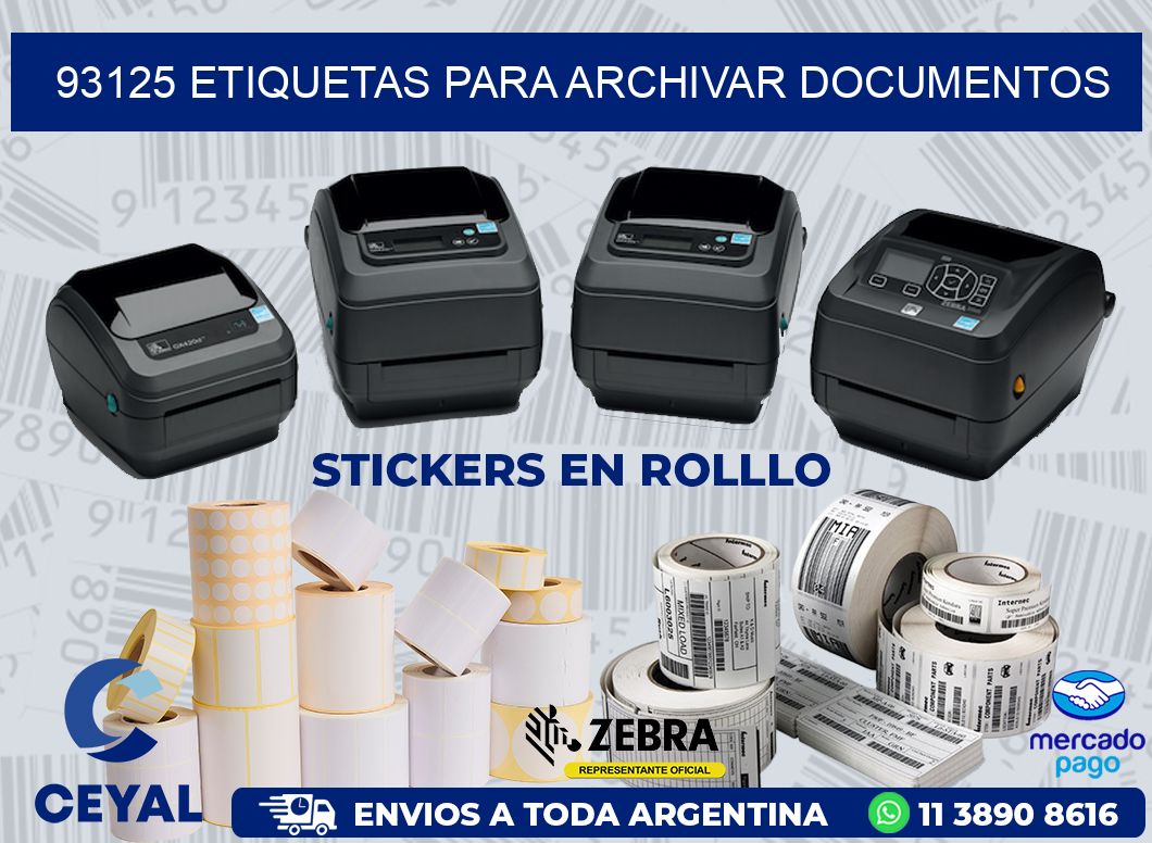 93125 ETIQUETAS PARA ARCHIVAR DOCUMENTOS