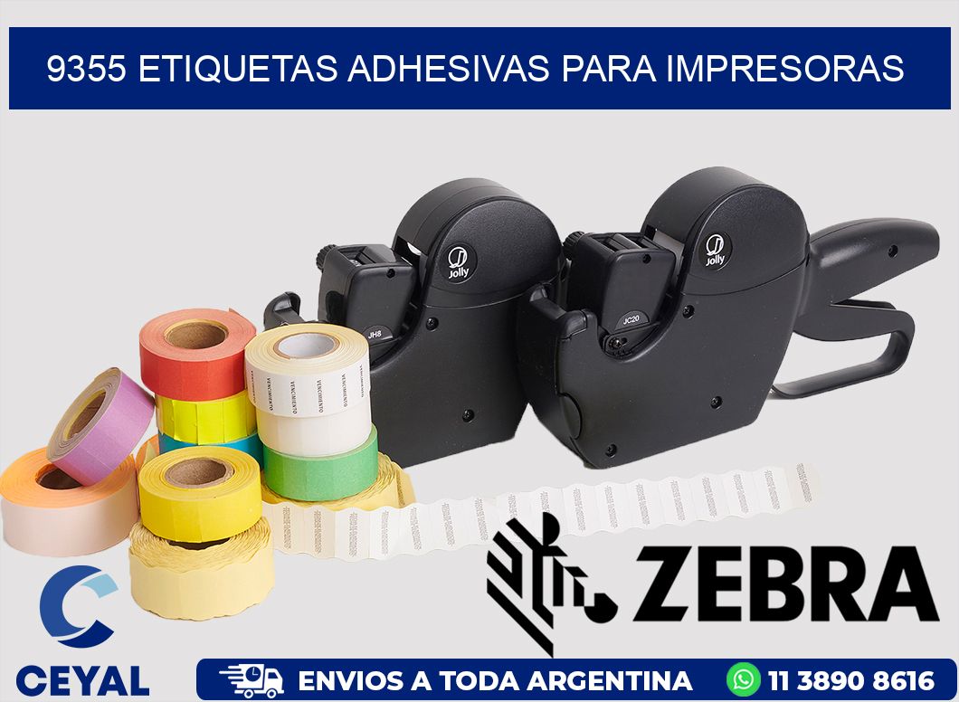 9355 ETIQUETAS ADHESIVAS PARA IMPRESORAS