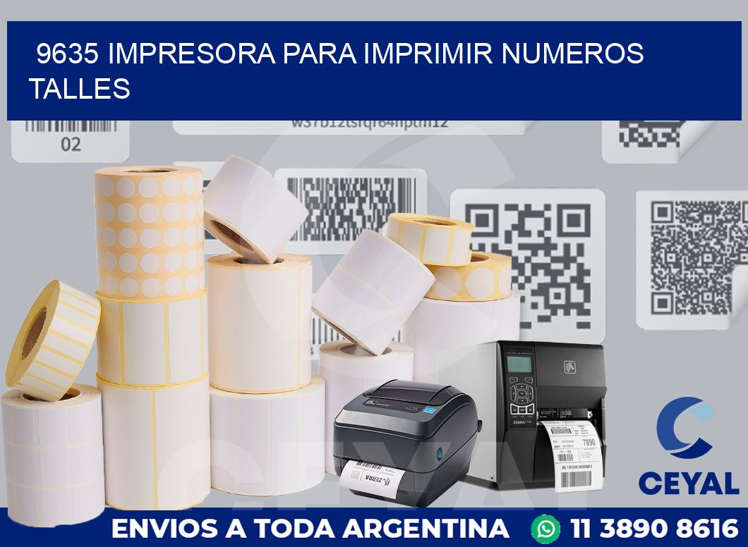 9635 IMPRESORA PARA IMPRIMIR NUMEROS TALLES