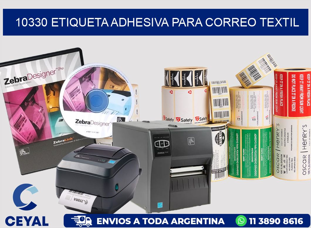 10330 ETIQUETA ADHESIVA PARA CORREO TEXTIL