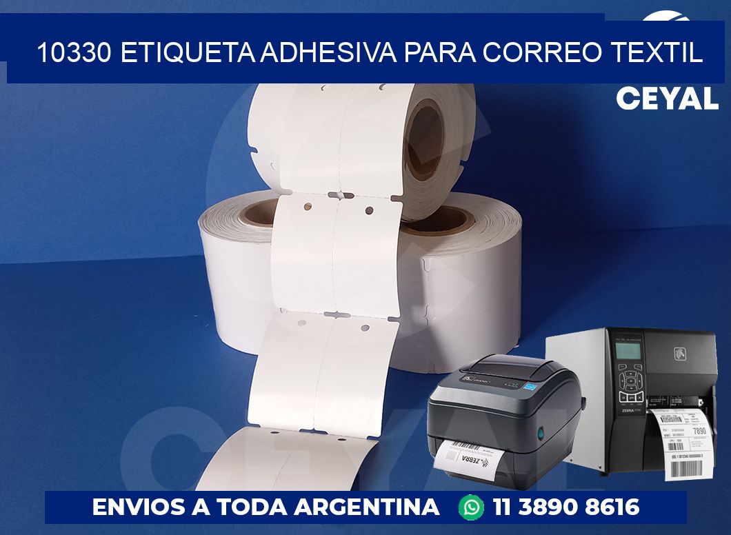 10330 ETIQUETA ADHESIVA PARA CORREO TEXTIL