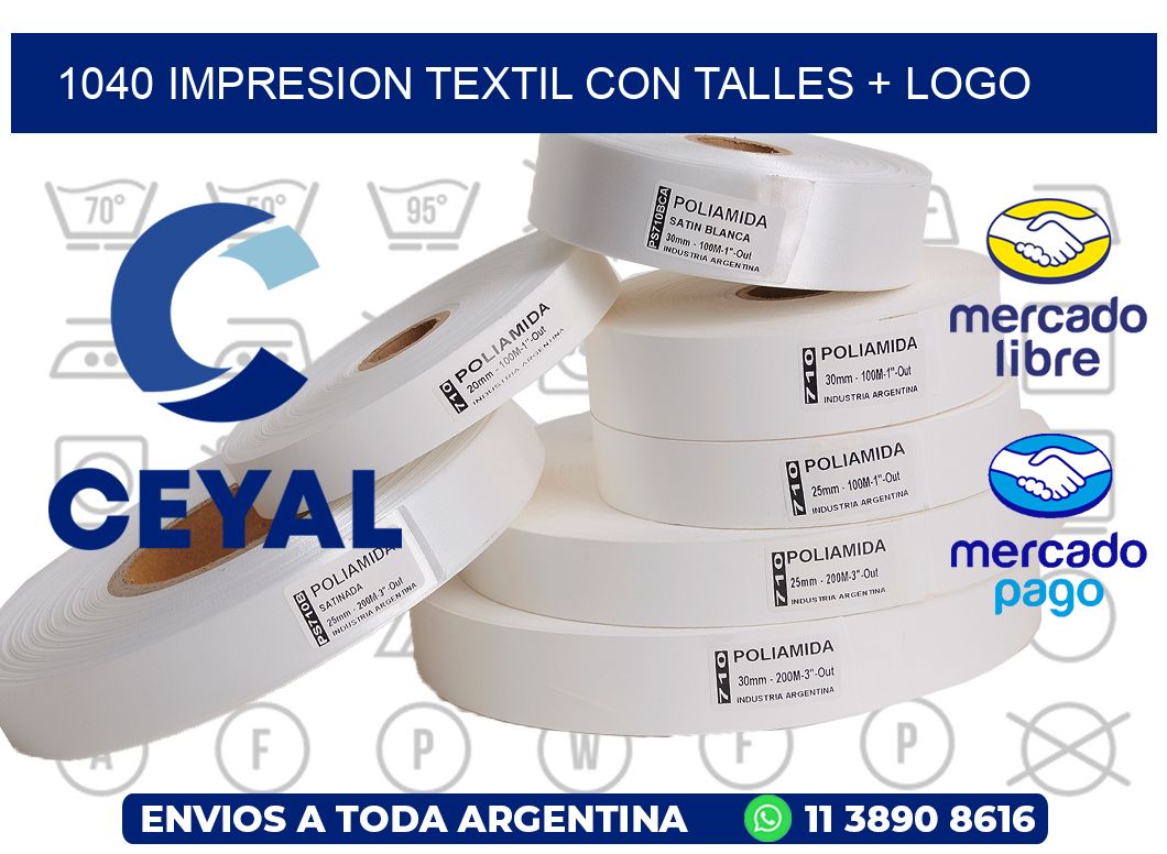 1040 IMPRESION TEXTIL CON TALLES + LOGO