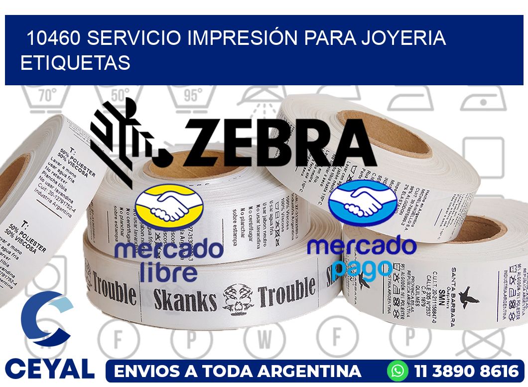 10460 SERVICIO IMPRESIÓN PARA JOYERIA ETIQUETAS