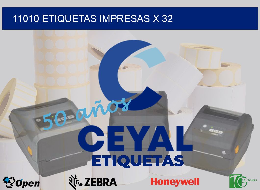 11010 Etiquetas impresas x 32