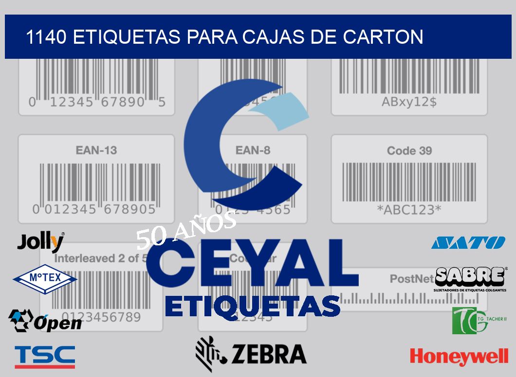 1140 ETIQUETAS PARA CAJAS DE CARTON