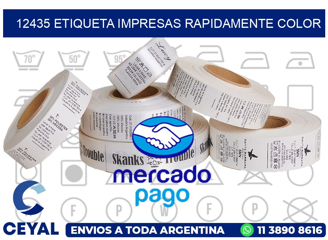 12435 ETIQUETA IMPRESAS RAPIDAMENTE COLOR