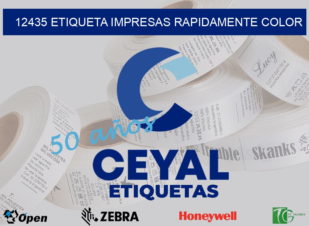 12435 ETIQUETA IMPRESAS RAPIDAMENTE COLOR