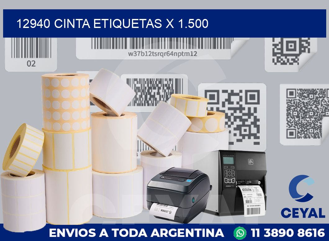 12940 cinta etiquetas x 1.500