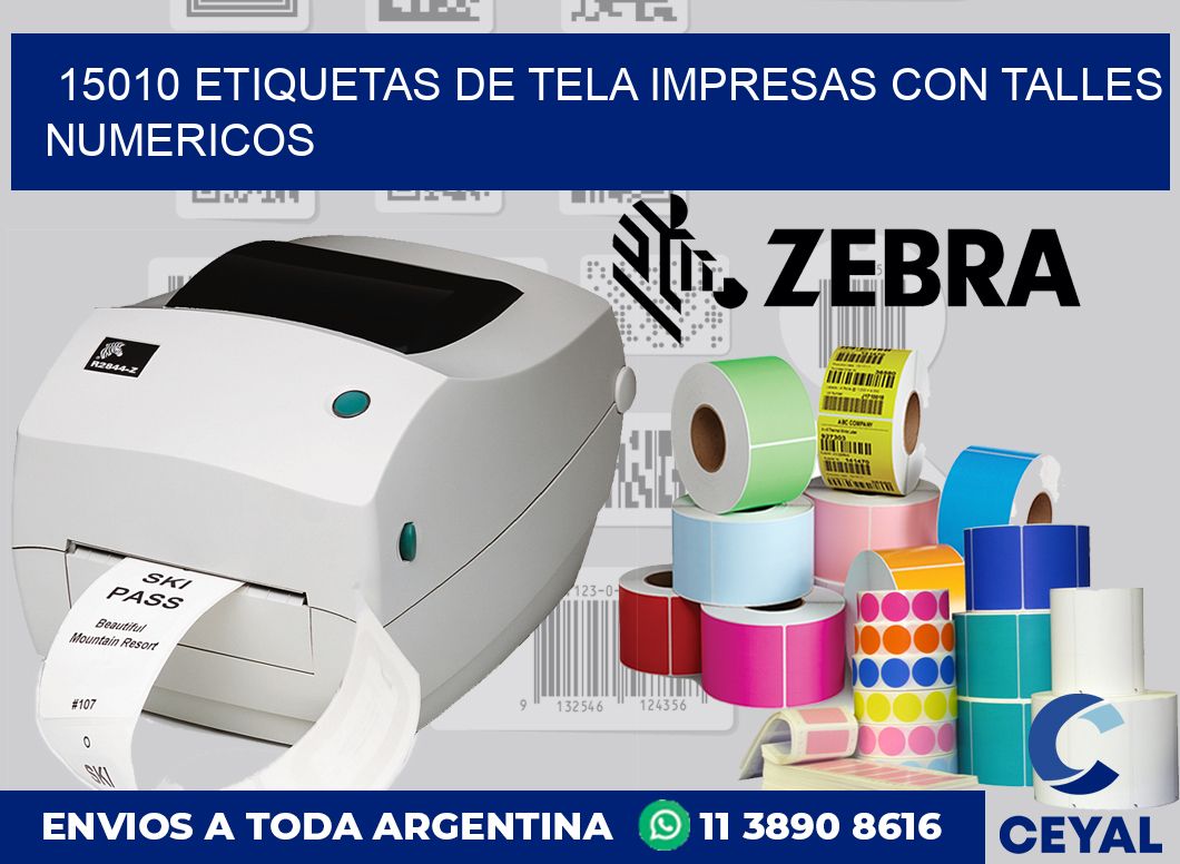 15010 ETIQUETAS DE TELA IMPRESAS CON TALLES NUMERICOS