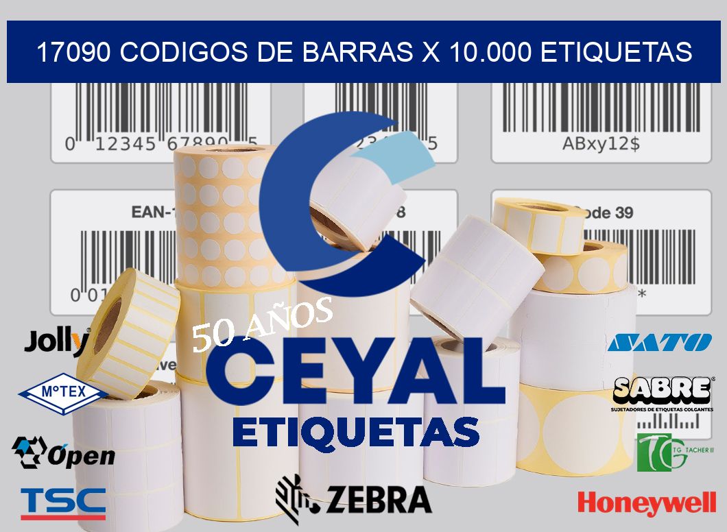 17090 codigos de barras x 10.000 etiquetas