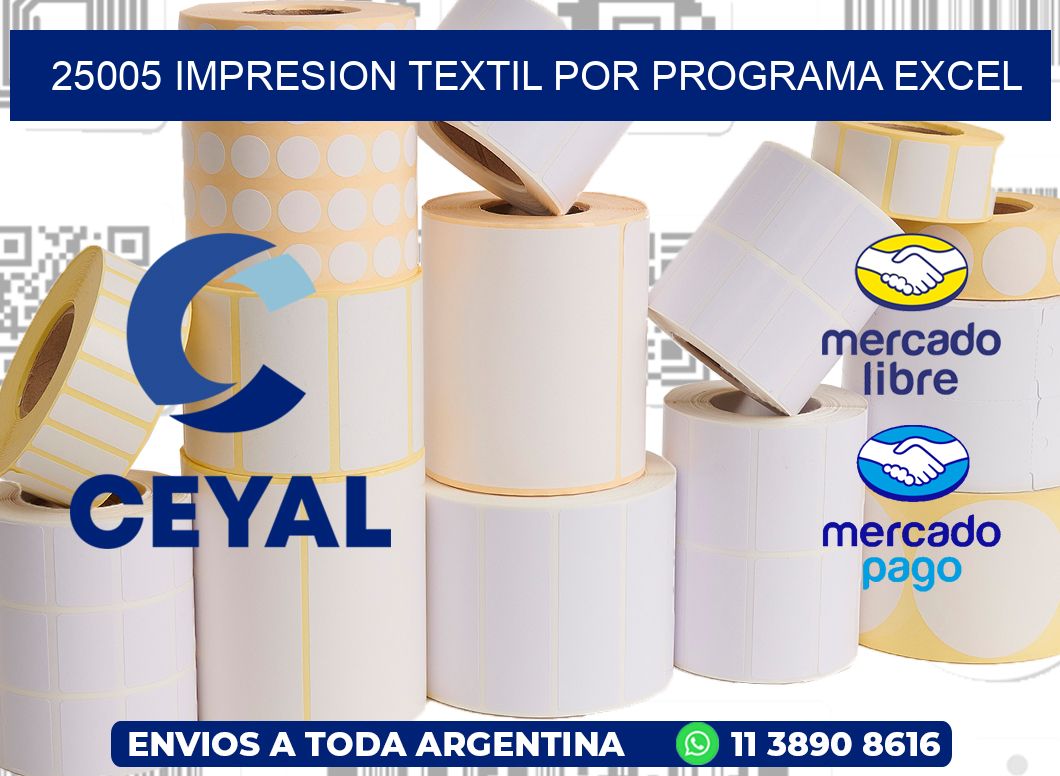 25005 IMPRESION TEXTIL POR PROGRAMA EXCEL