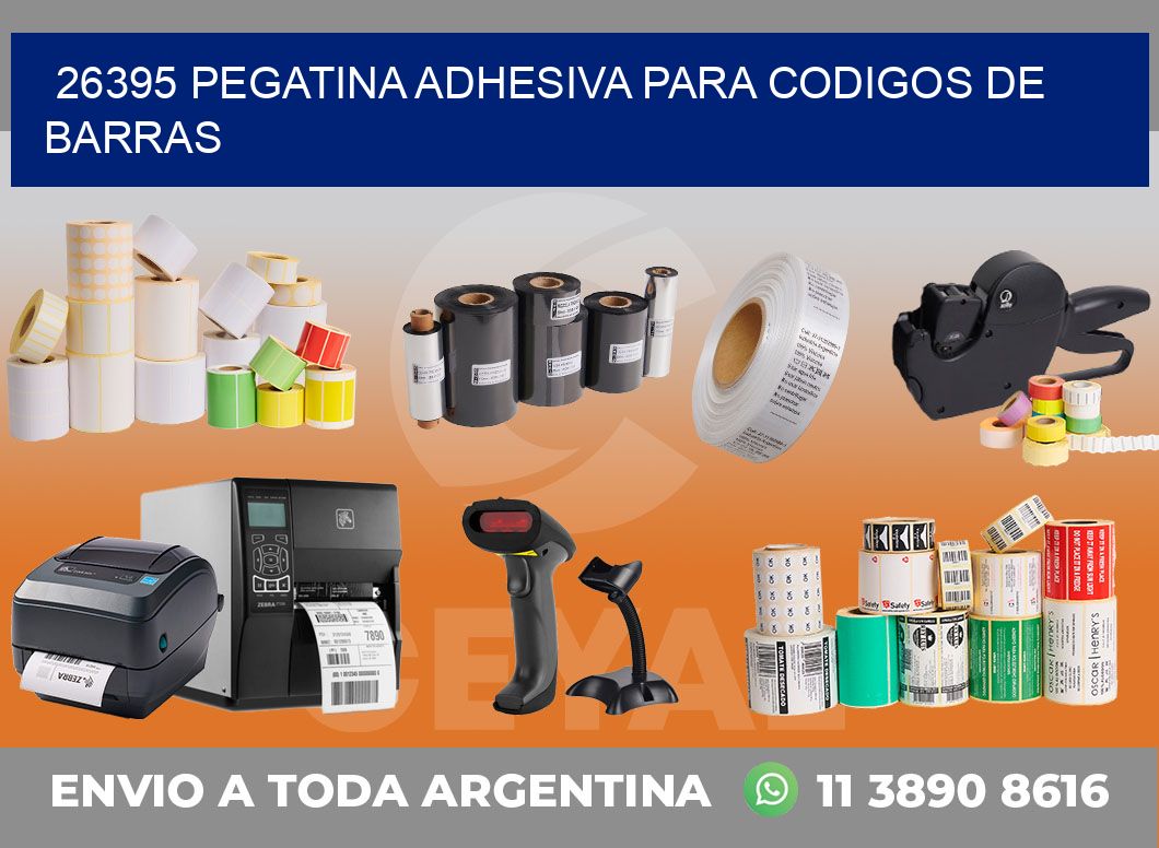 26395 PEGATINA ADHESIVA PARA CODIGOS DE BARRAS