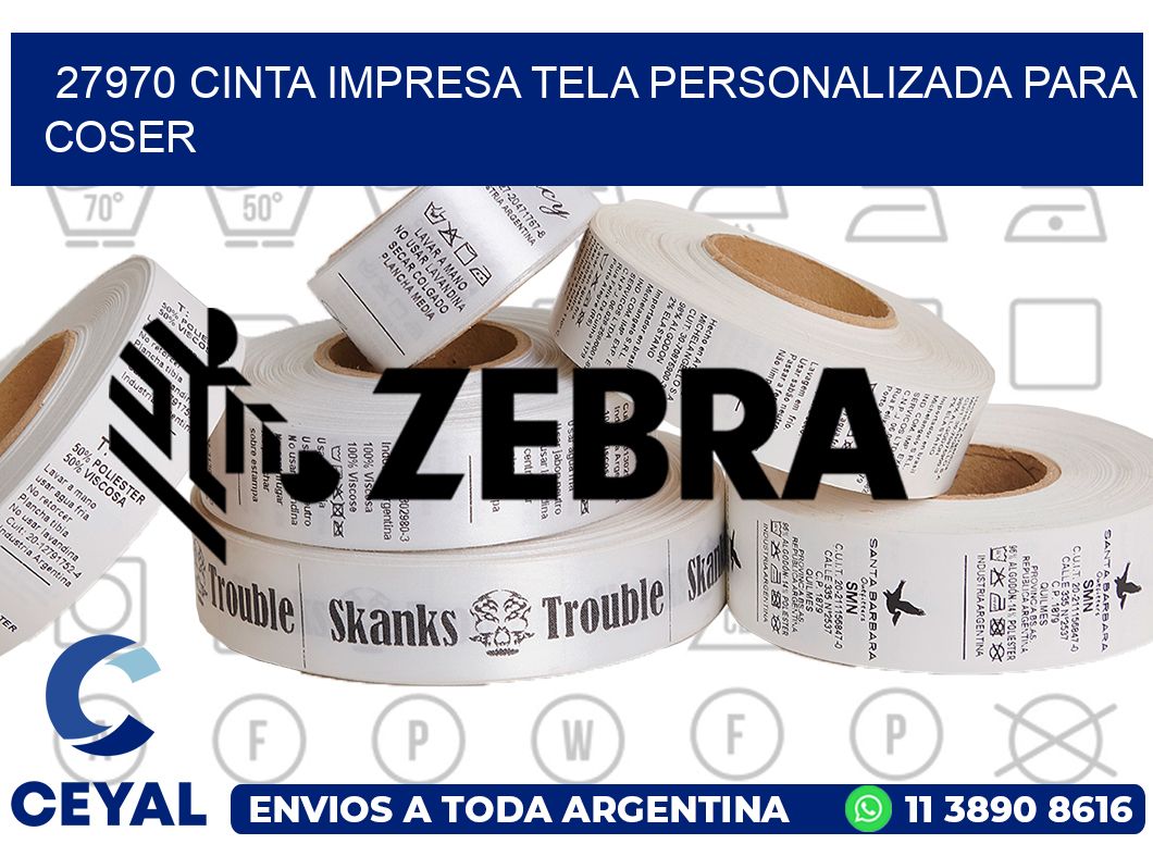 27970 CINTA IMPRESA TELA PERSONALIZADA PARA COSER