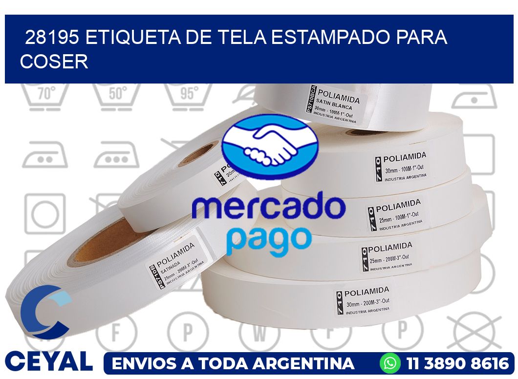 28195 ETIQUETA DE TELA ESTAMPADO PARA COSER