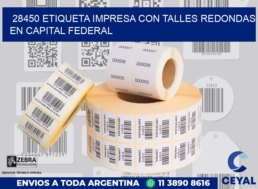 28450 ETIQUETA IMPRESA CON TALLES REDONDAS EN CAPITAL FEDERAL