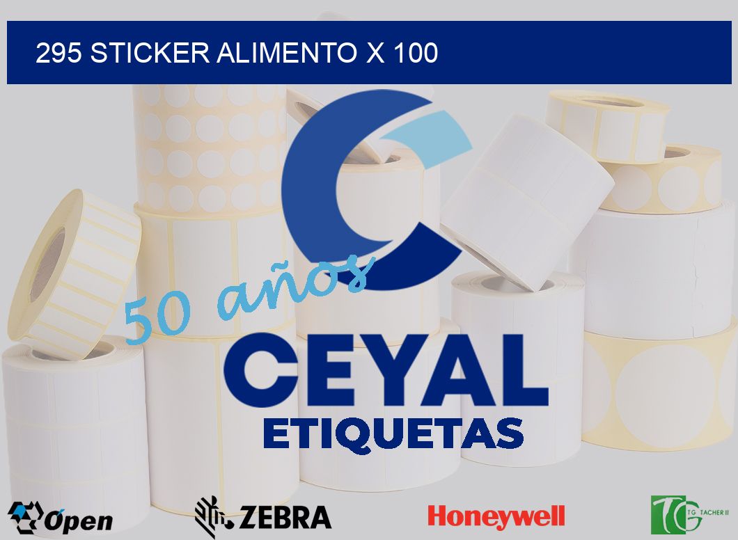 295 sticker alimento x 100