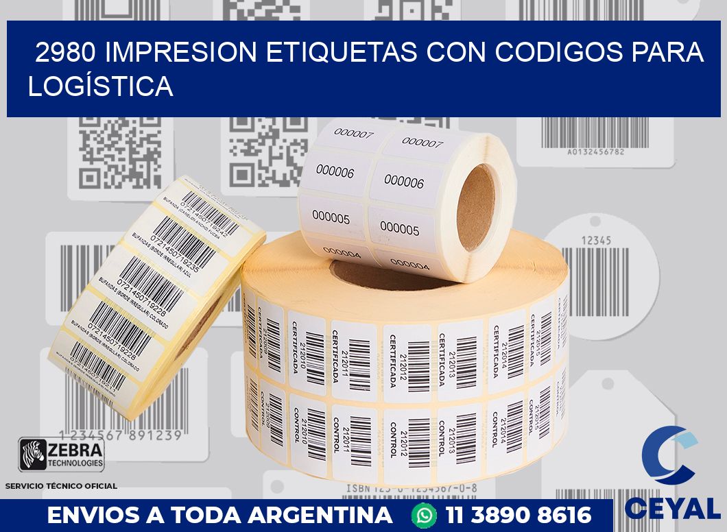 2980 IMPRESION ETIQUETAS CON CODIGOS PARA LOGÍSTICA