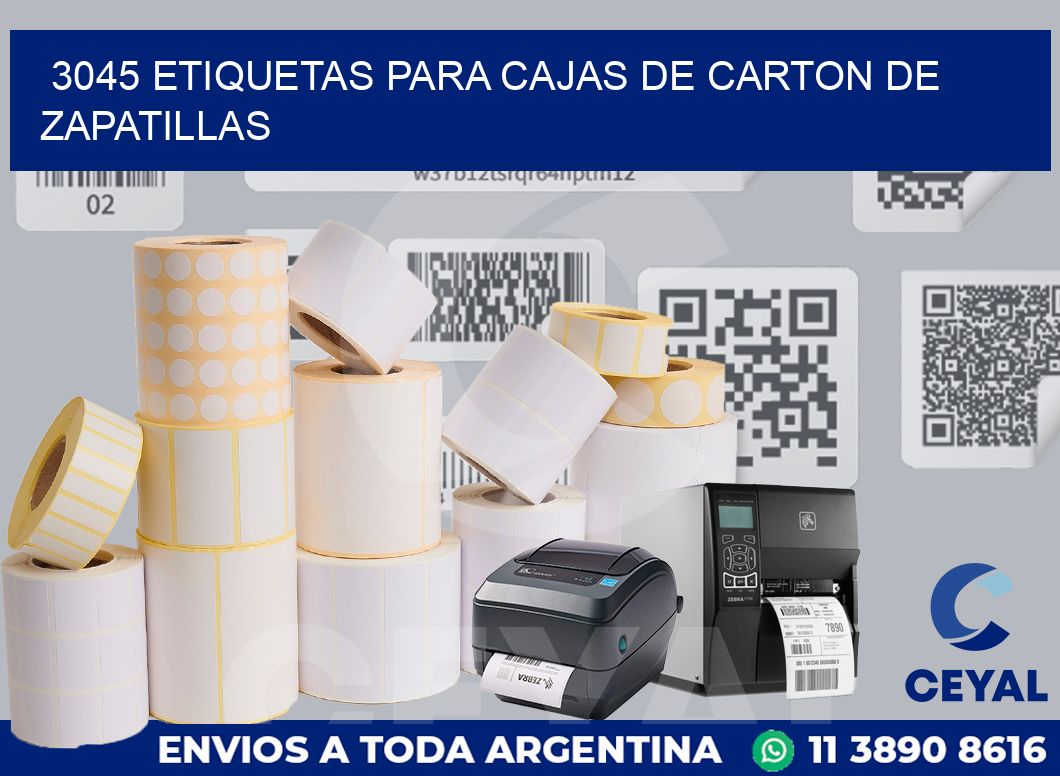 3045 ETIQUETAS PARA CAJAS DE CARTON DE ZAPATILLAS