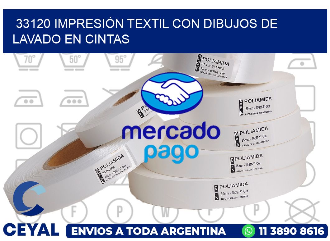 33120 IMPRESIÓN TEXTIL CON DIBUJOS DE LAVADO EN CINTAS