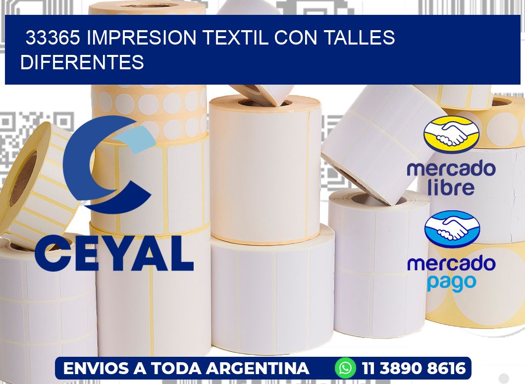 33365 IMPRESION TEXTIL CON TALLES DIFERENTES