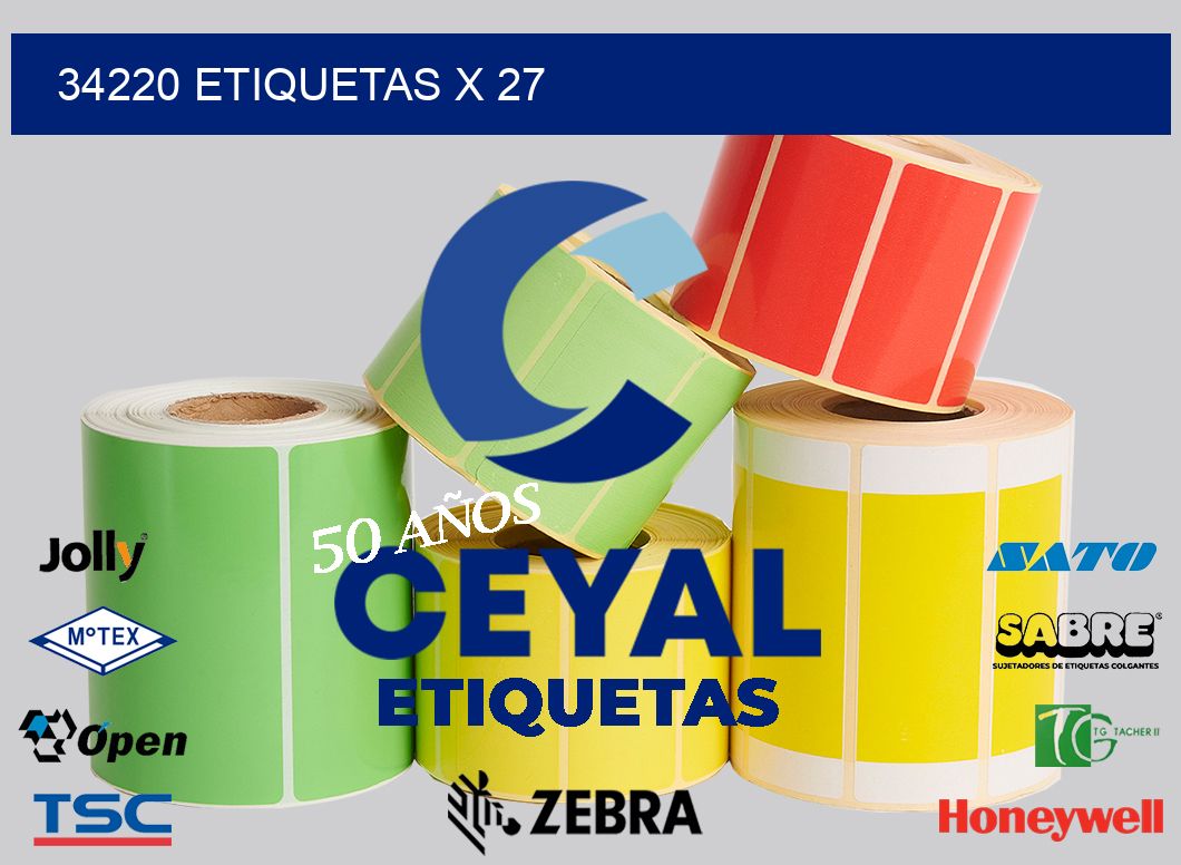 34220 Etiquetas x 27
