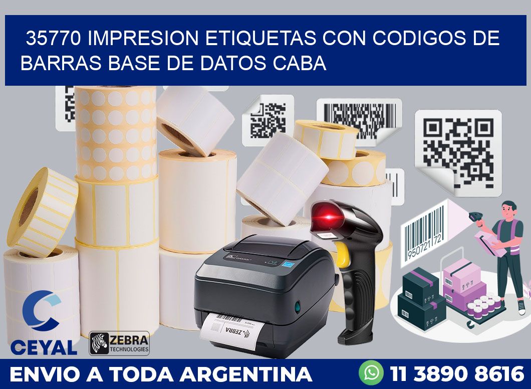 35770 IMPRESION ETIQUETAS CON CODIGOS DE BARRAS BASE DE DATOS CABA