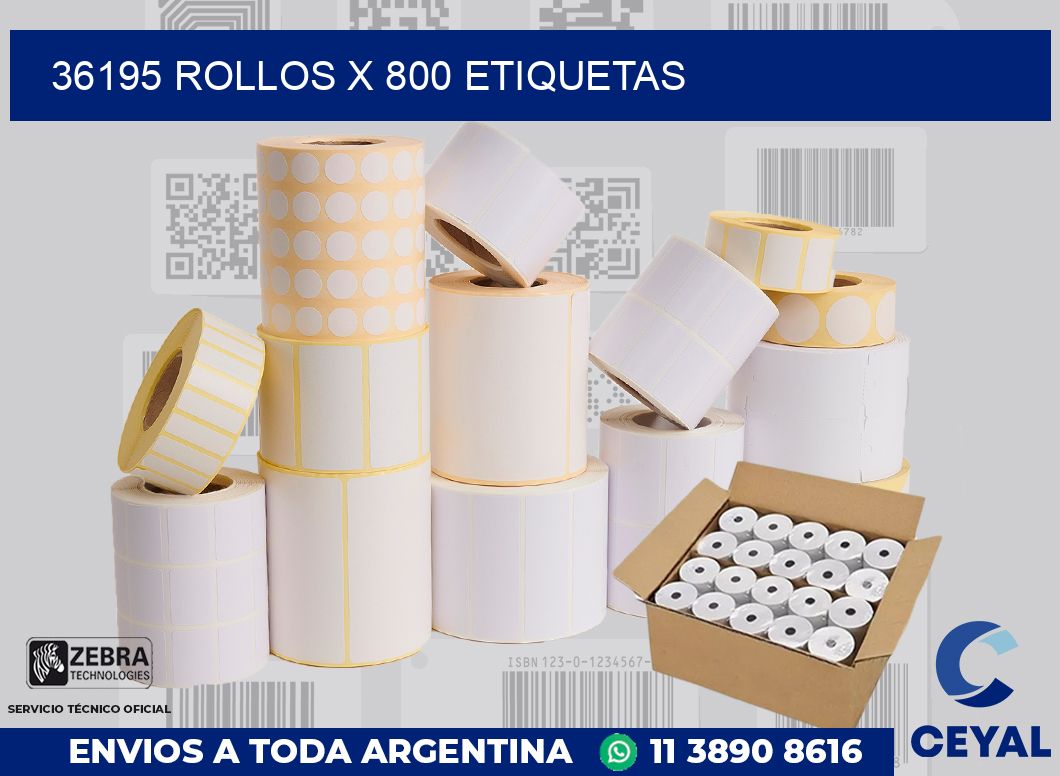 36195 Rollos x 800 etiquetas