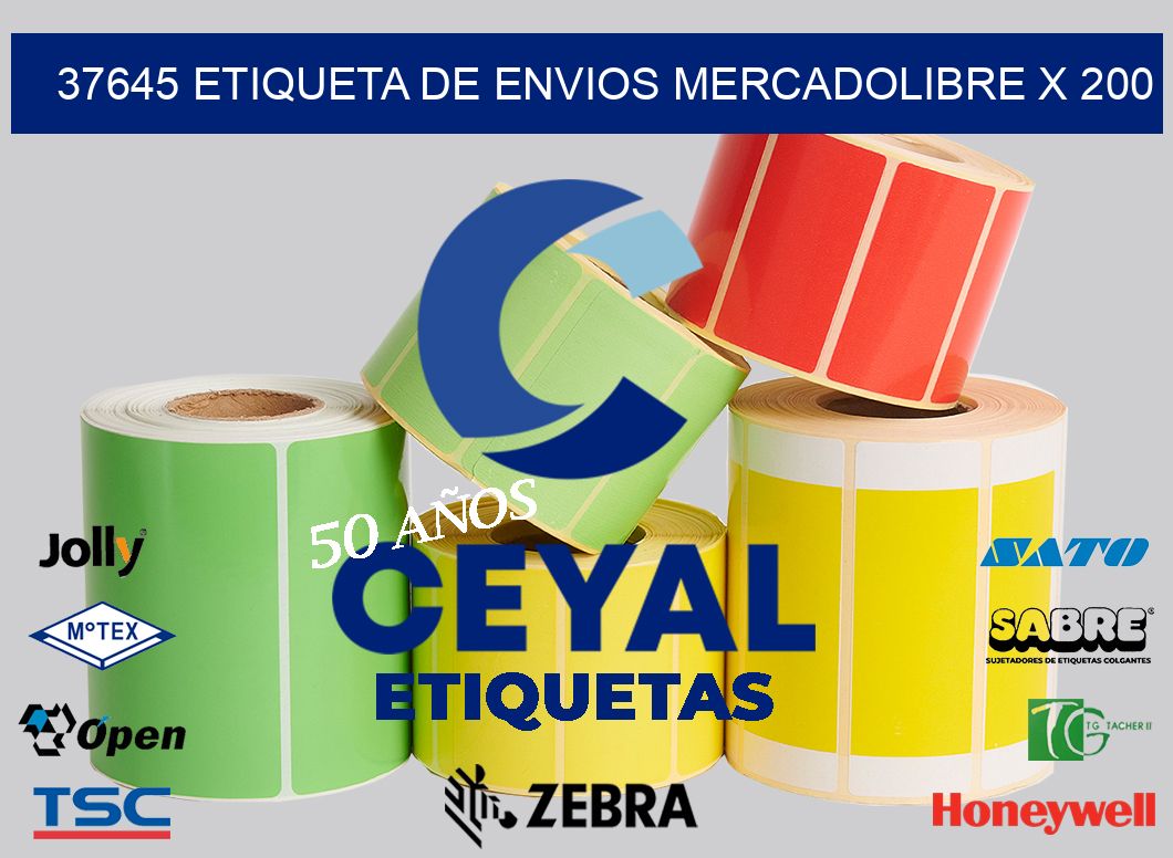 37645 etiqueta de envios mercadolibre x 200