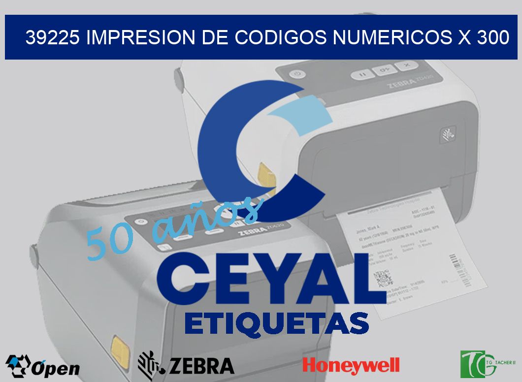 39225 impresion de codigos numericos x 300