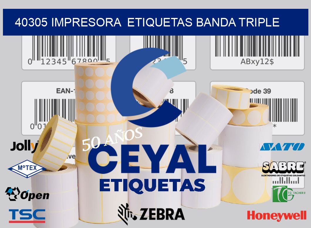 40305 impresora  etiquetas banda triple