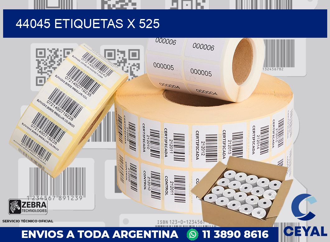 44045 Etiquetas x 525