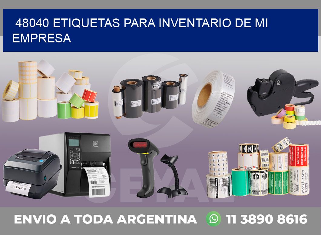 48040 ETIQUETAS PARA INVENTARIO DE MI EMPRESA