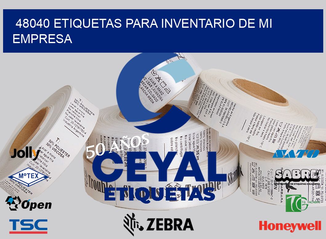 48040 ETIQUETAS PARA INVENTARIO DE MI EMPRESA