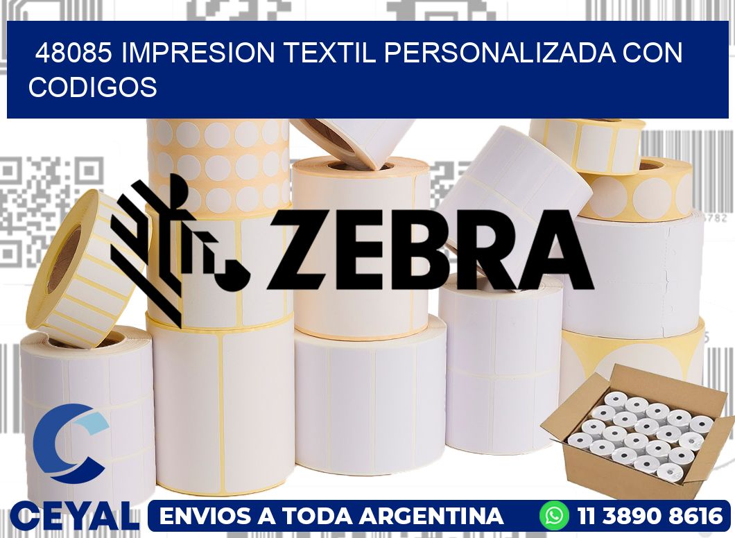 48085 IMPRESION TEXTIL PERSONALIZADA CON CODIGOS