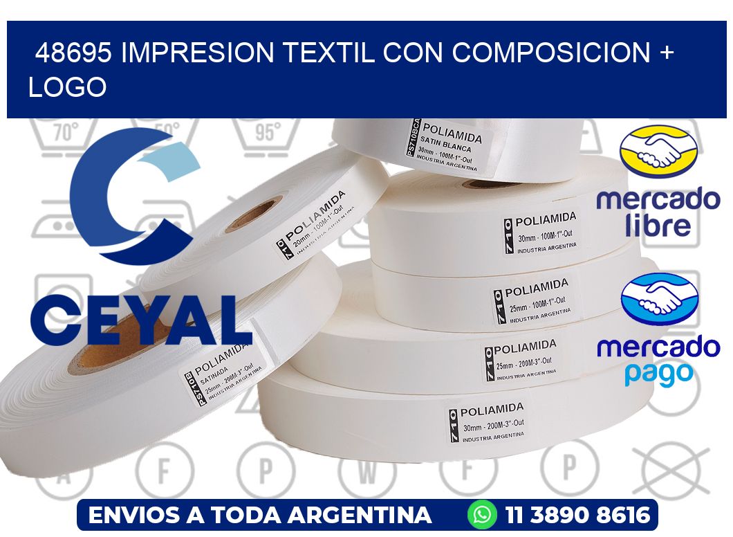 48695 IMPRESION TEXTIL CON COMPOSICION + LOGO
