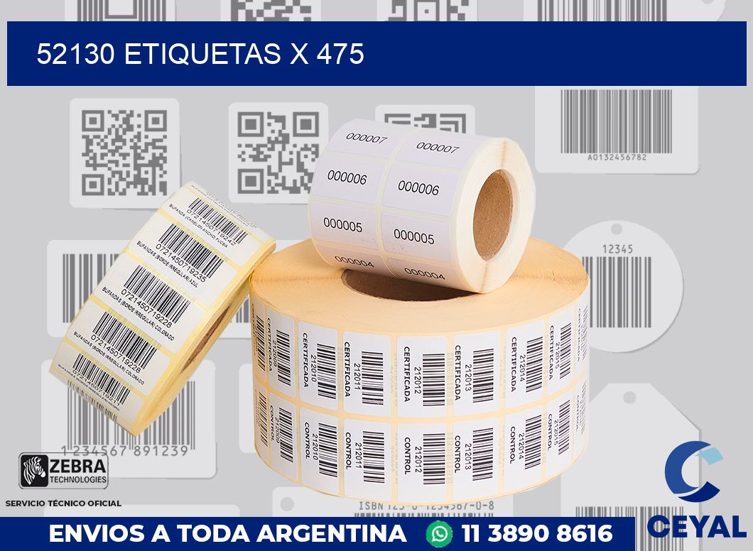52130 Etiquetas x 475