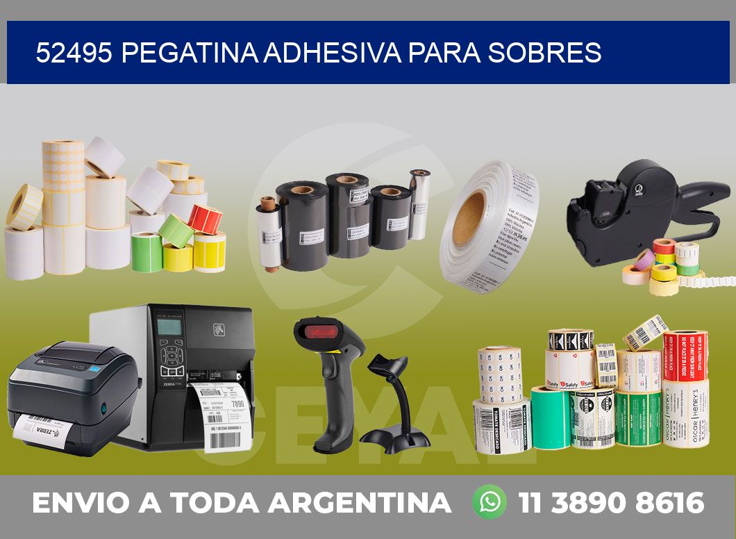 52495 PEGATINA ADHESIVA PARA SOBRES