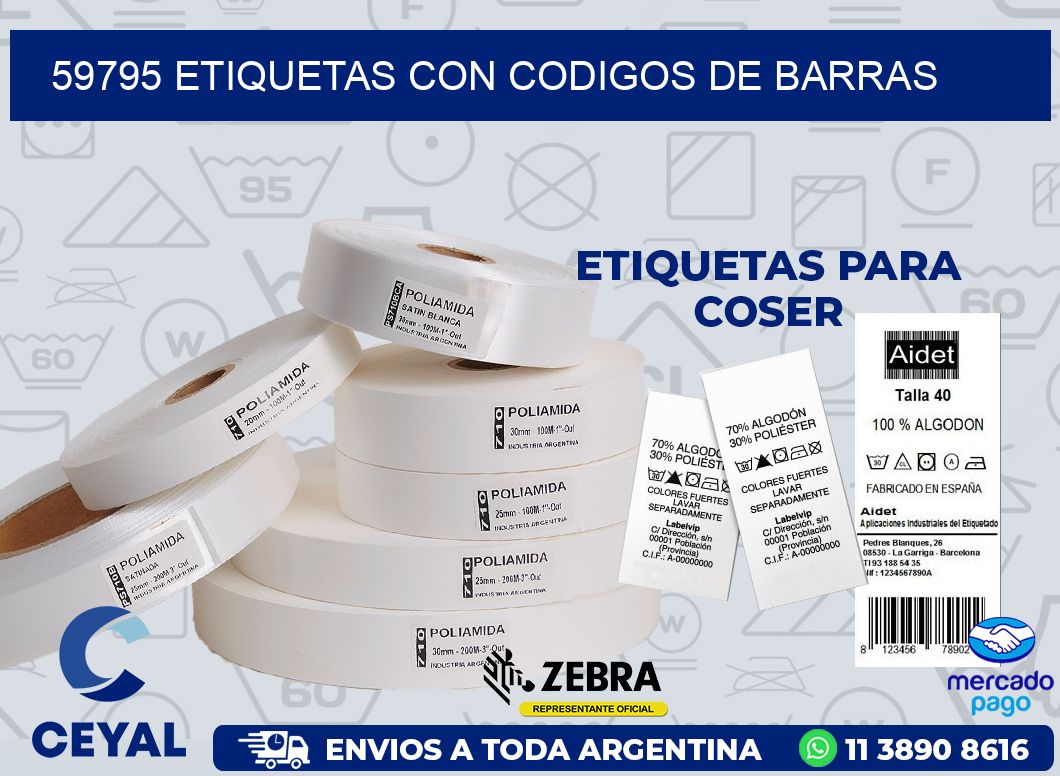 59795 ETIQUETAS CON CODIGOS DE BARRAS