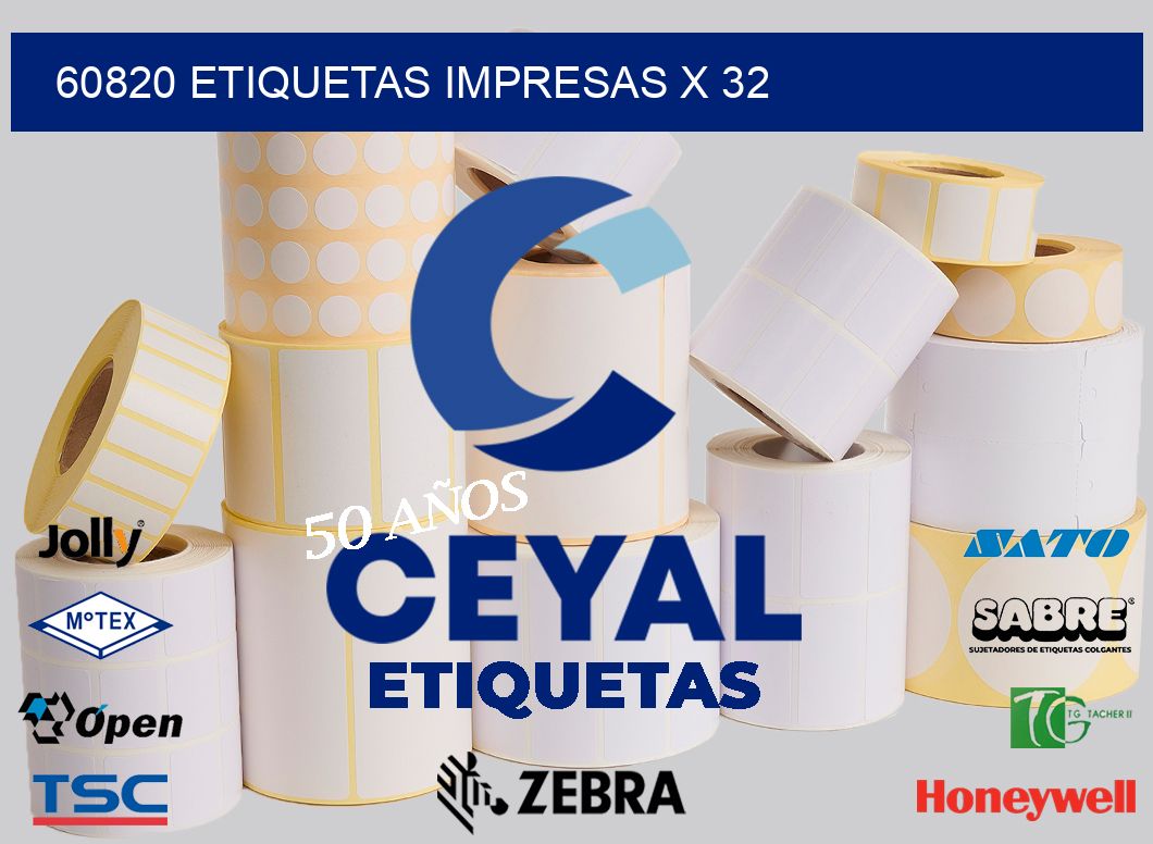 60820 Etiquetas impresas x 32