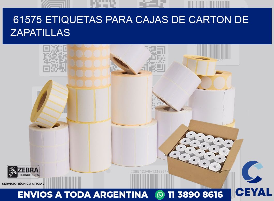 61575 ETIQUETAS PARA CAJAS DE CARTON DE ZAPATILLAS