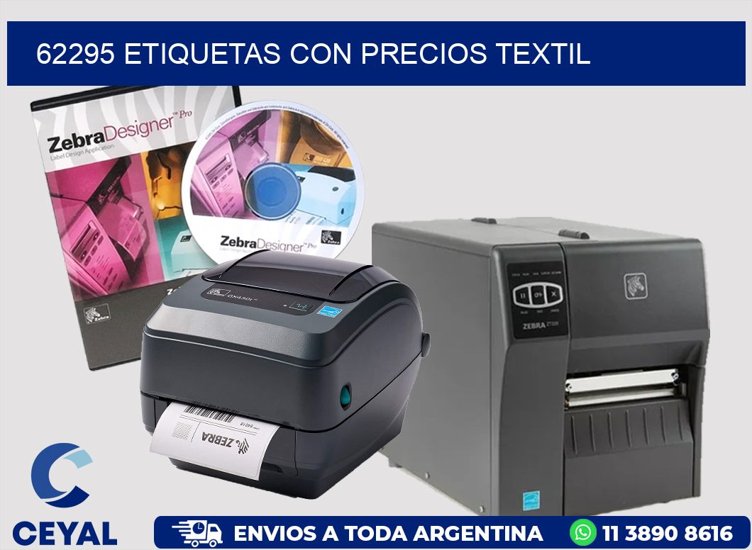 62295 ETIQUETAS CON PRECIOS TEXTIL