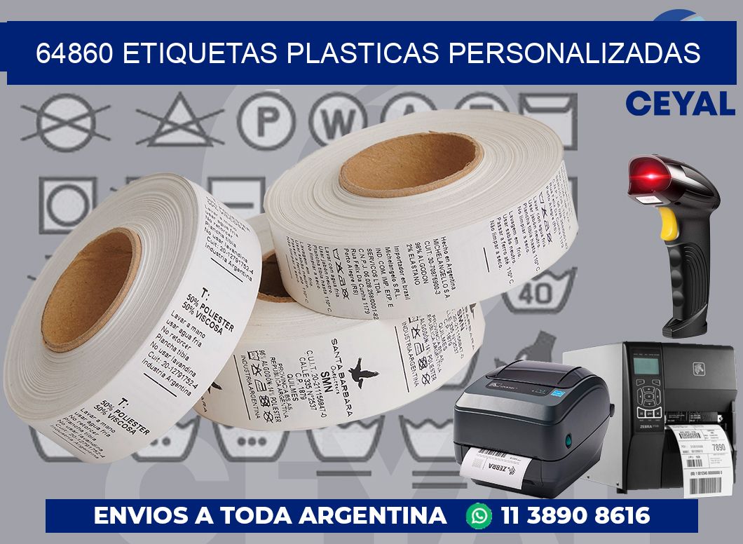 64860 ETIQUETAS PLASTICAS PERSONALIZADAS