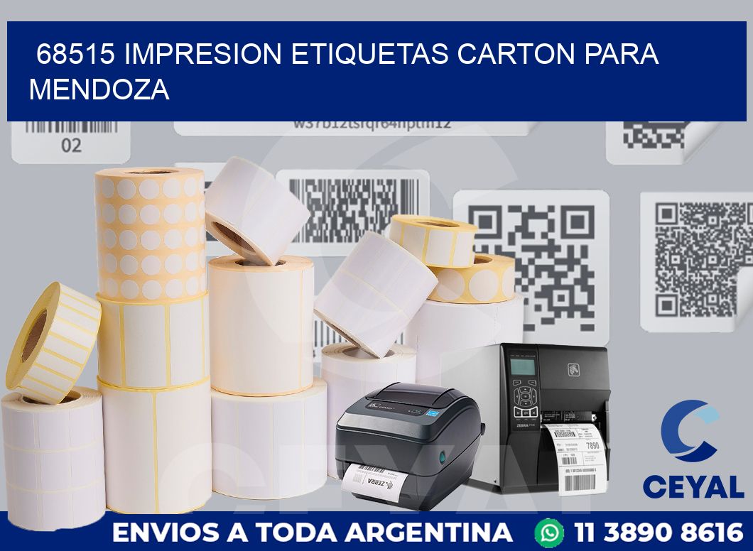 68515 IMPRESION ETIQUETAS CARTON PARA MENDOZA