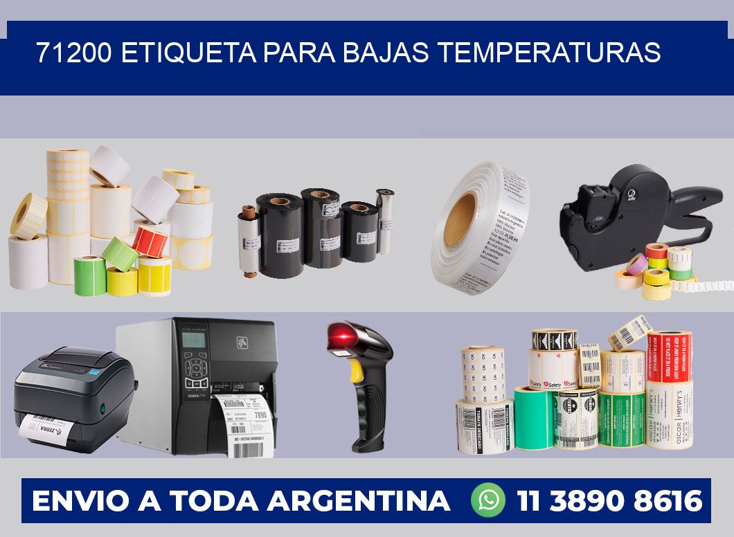 71200 ETIQUETA PARA BAJAS TEMPERATURAS