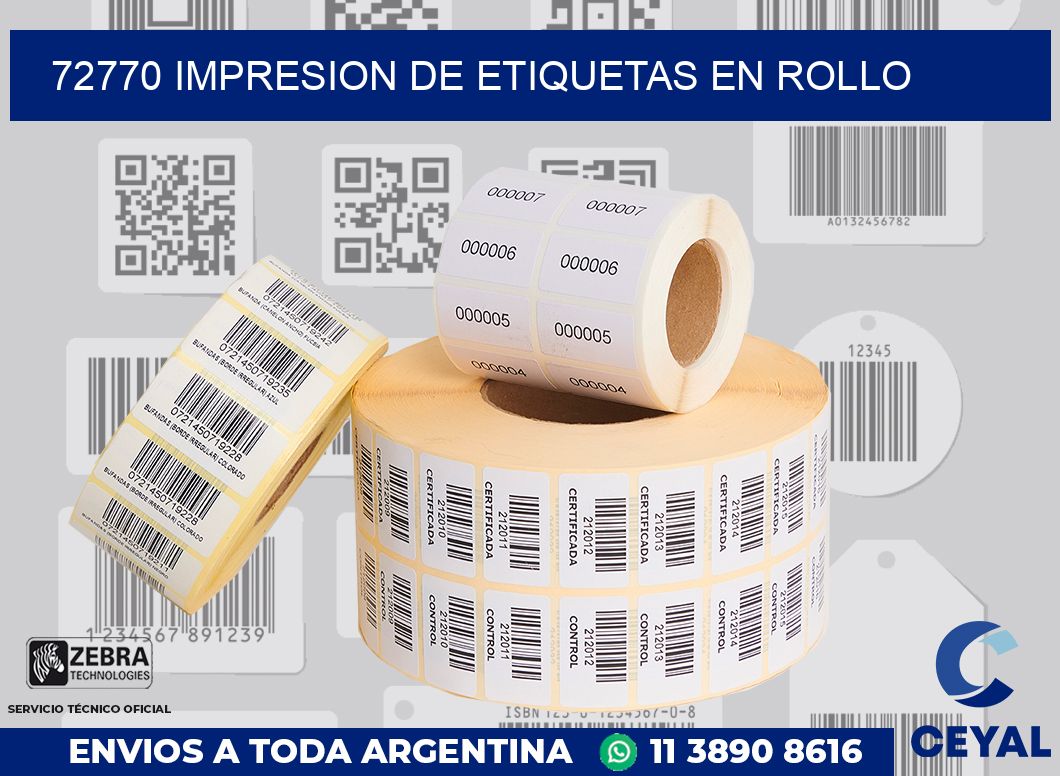 72770 IMPRESION DE ETIQUETAS EN ROLLO