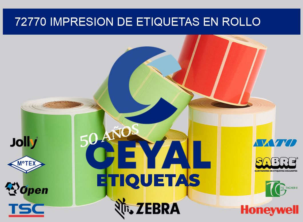 72770 IMPRESION DE ETIQUETAS EN ROLLO