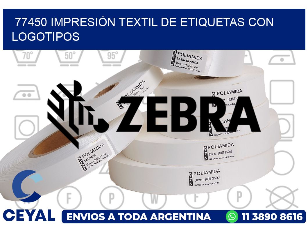 77450 IMPRESIÓN TEXTIL DE ETIQUETAS CON LOGOTIPOS