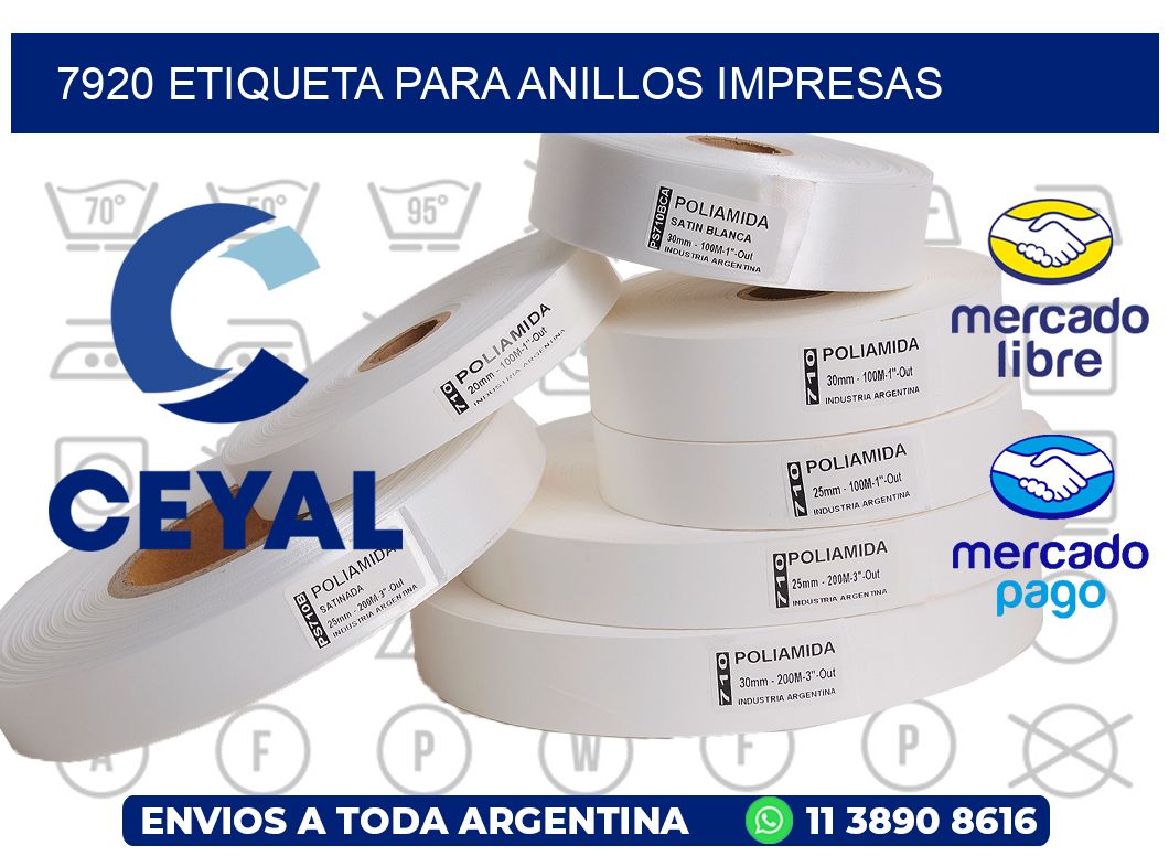 7920 ETIQUETA PARA ANILLOS IMPRESAS